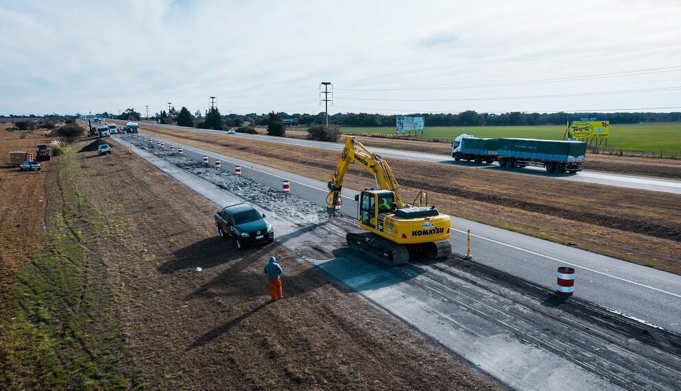 Comenzó la rehabilitación de la calzada sur de la Autopista Córdoba-Pilar