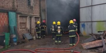 Accidente de tránsito e incendio en Oncativo