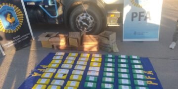 Detectan 63 kilos de cocaína en ruta 9 tras control de Policía Federal