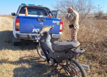 Moto robada en Oliva fue encontrada en zona rural