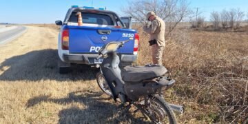 Moto robada en Oliva fue encontrada en zona rural