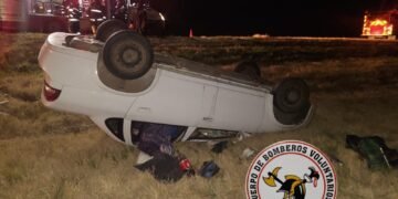 Oliva: Despiste y vuelco en autopista en la madrugada de este jueves