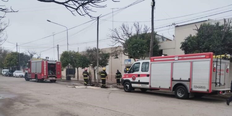 Incendio en un taller metalúrgico en Oncativo