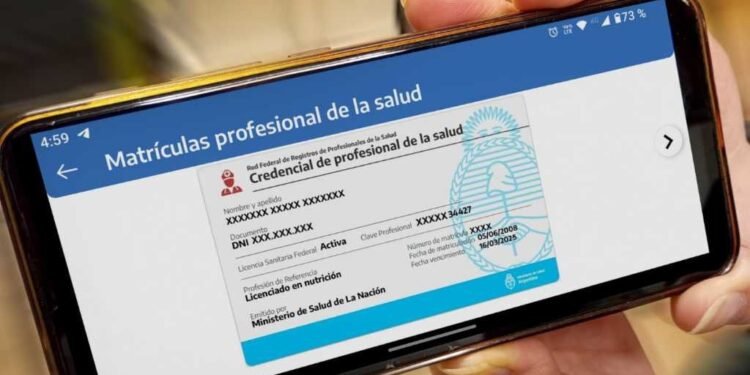 Nueva determinación sobre las matrículas del personal de salud