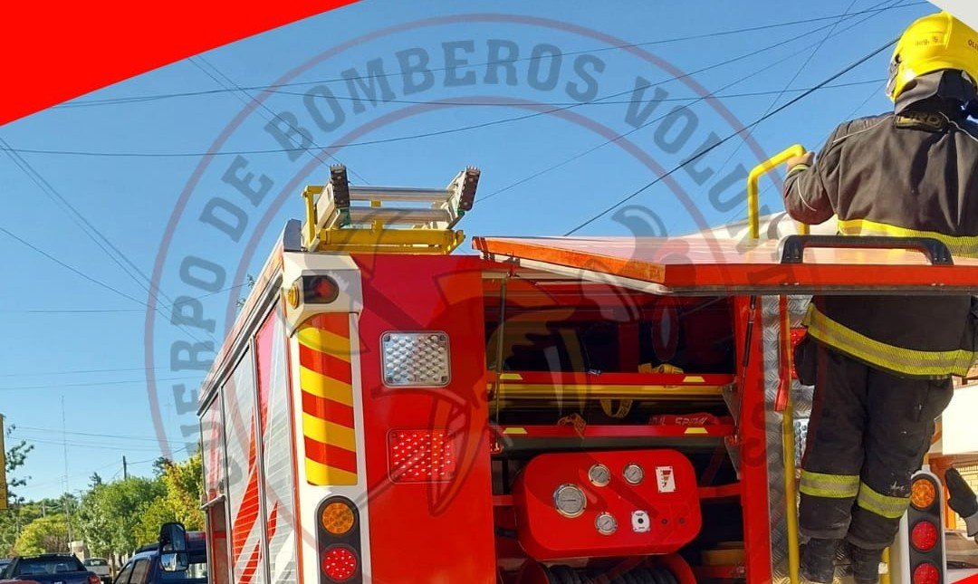 Bomberos intervino en una fuga de gas natural en Oliva