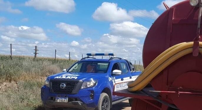 Laguna Larga: camión atmosférico captado in fraganti contaminando el medio ambiente