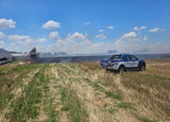 Un incendio rural por quema de basura afectó 70 hectáreas de soja en Villa María