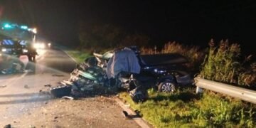 Tragedia en la Ruta Nacional 158: Dos hombres fallecieron tras un violento choque frontal