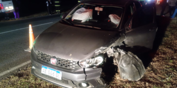 Río Segundo: Choque en cadena entre una camioneta y dos autos en la Ruta Provincial C-45 dejó solo daños materiales
