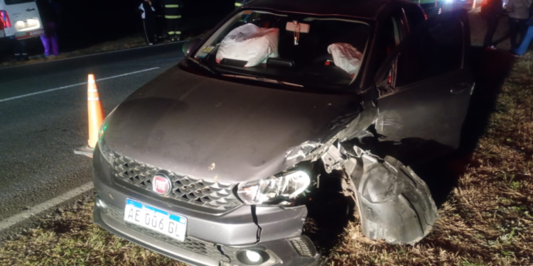 Río Segundo: Choque en cadena entre una camioneta y dos autos en la Ruta Provincial C-45 dejó solo daños materiales